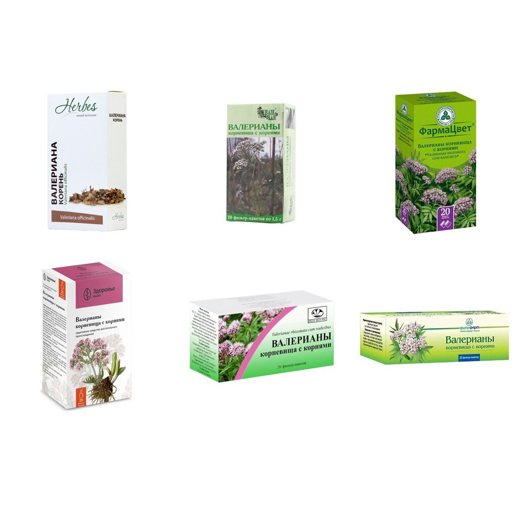 Валерианы корневища с корнями фильтр-пакеты 1,5 г 20 шт. (любой производитель)
