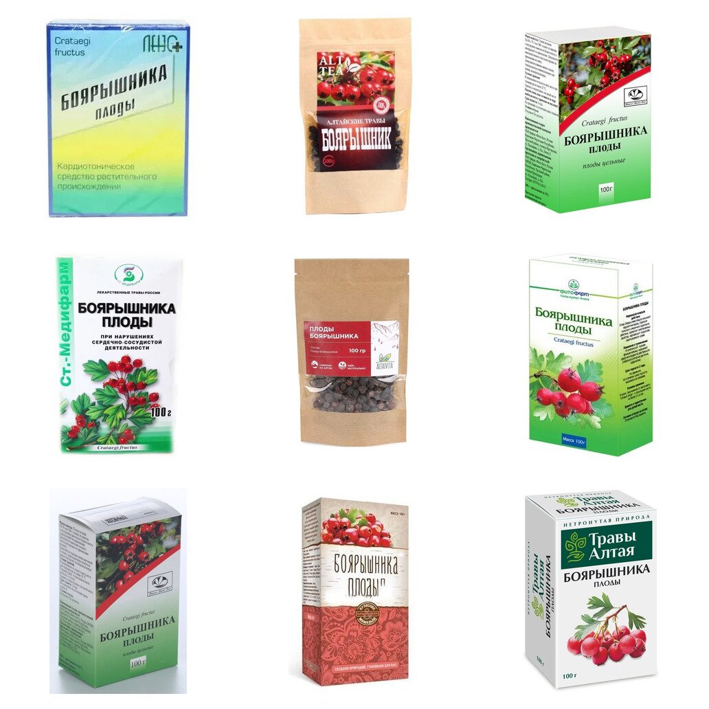Боярышника плоды 100 г (любой производитель)