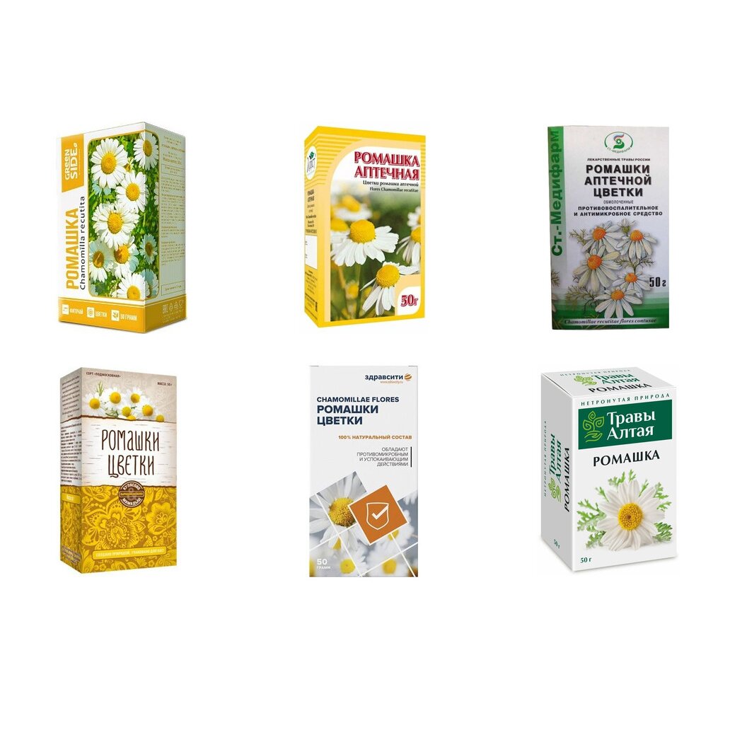 Ромашки цветки 50 г БАД (любой производитель)