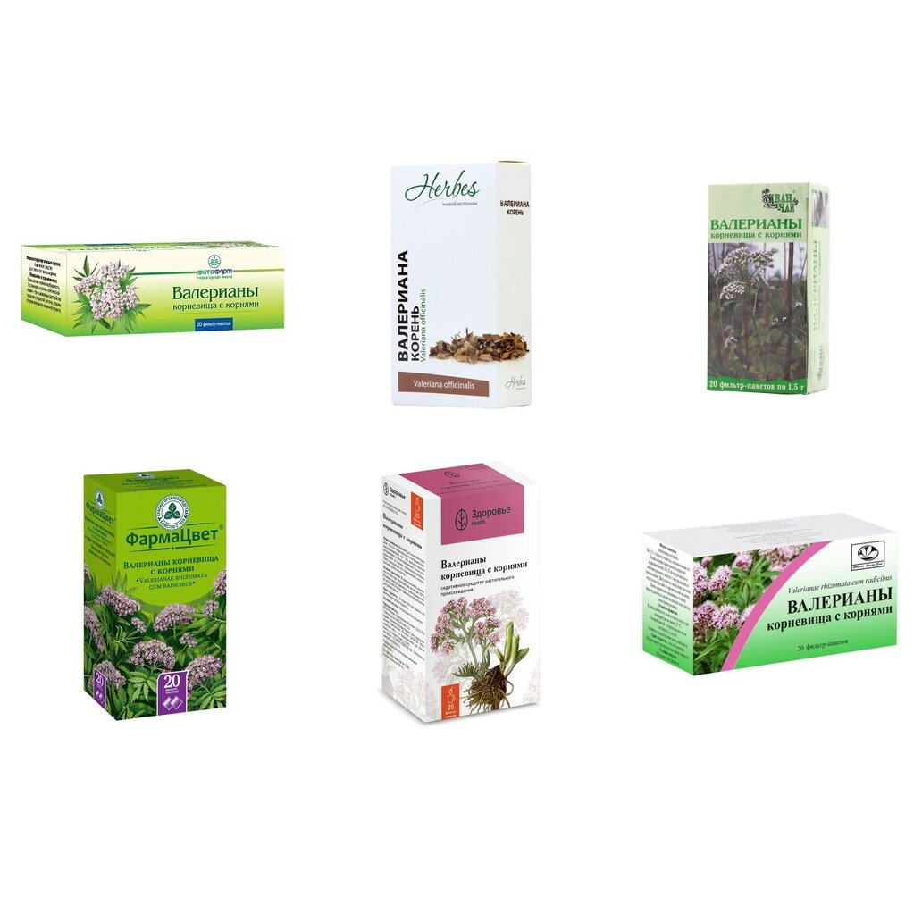 Валерианы корневища с корнями фильтр-пакеты 1,5 г 20 шт. (любой производитель)