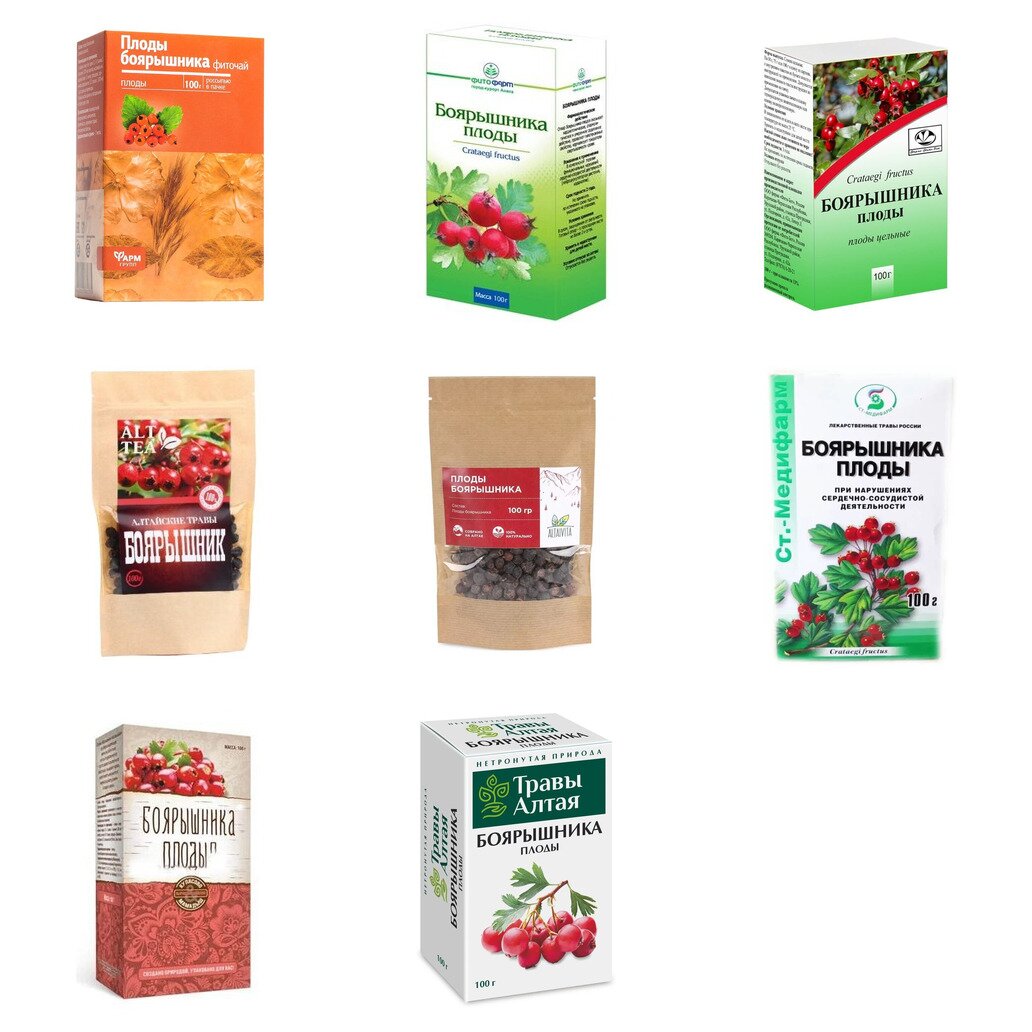 Боярышника плоды 100 г (любой производитель)