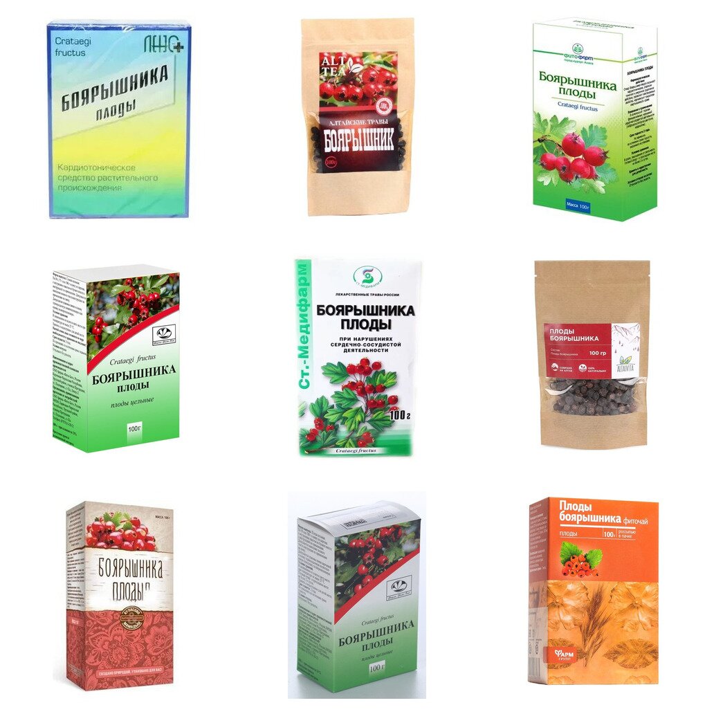 Боярышника плоды 100 г (любой производитель)