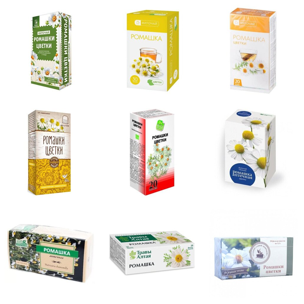 Ромашки цветки фильтр-пакеты 20 шт. БАД (любой производитель)