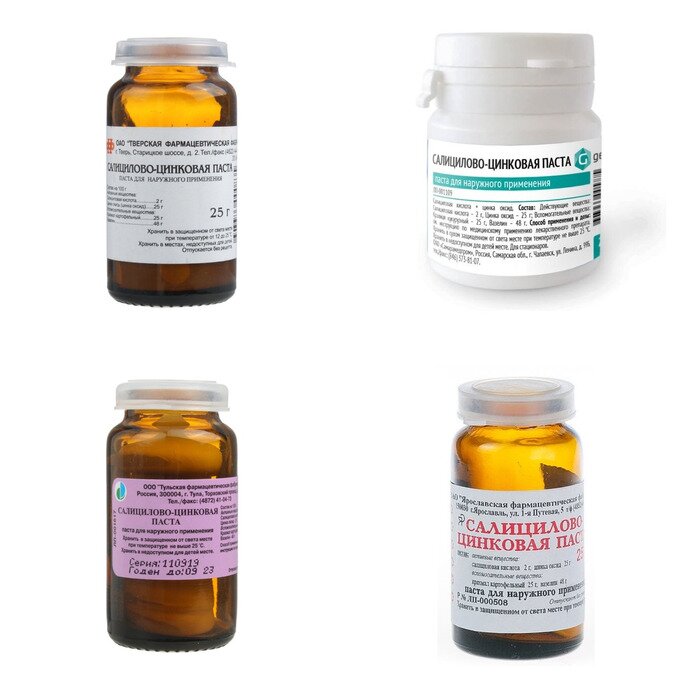 Салицилово-цинковая паста для наружного применения банка 25 г (любой производитель)