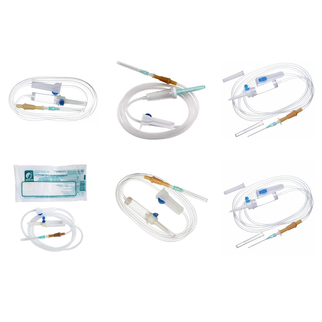 Система инфузионная с иглой 21G 0,8х38 мм и пластиковым шипом 1 шт. (любой производитель)