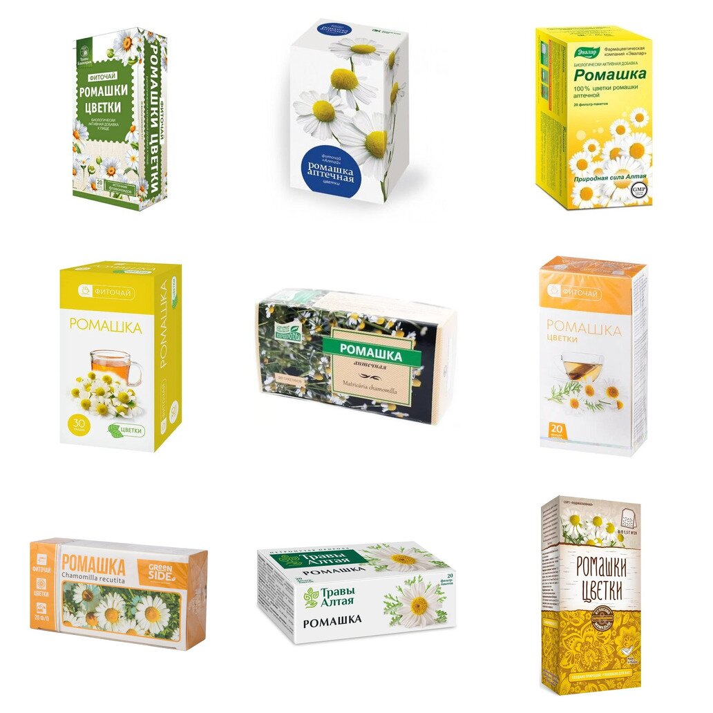 Ромашки цветки фильтр-пакеты 20 шт. БАД (любой производитель)