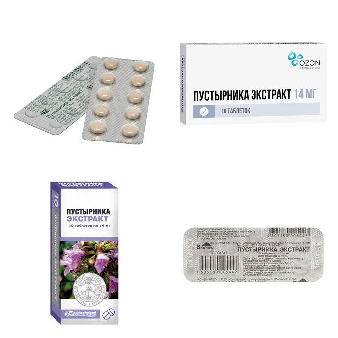 Пустырника экстракт таблетки 14 мг 10 шт. (любой производитель)