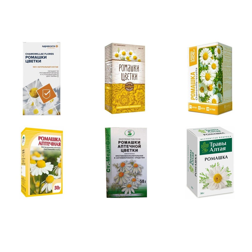 Ромашки цветки 50 г БАД (любой производитель)
