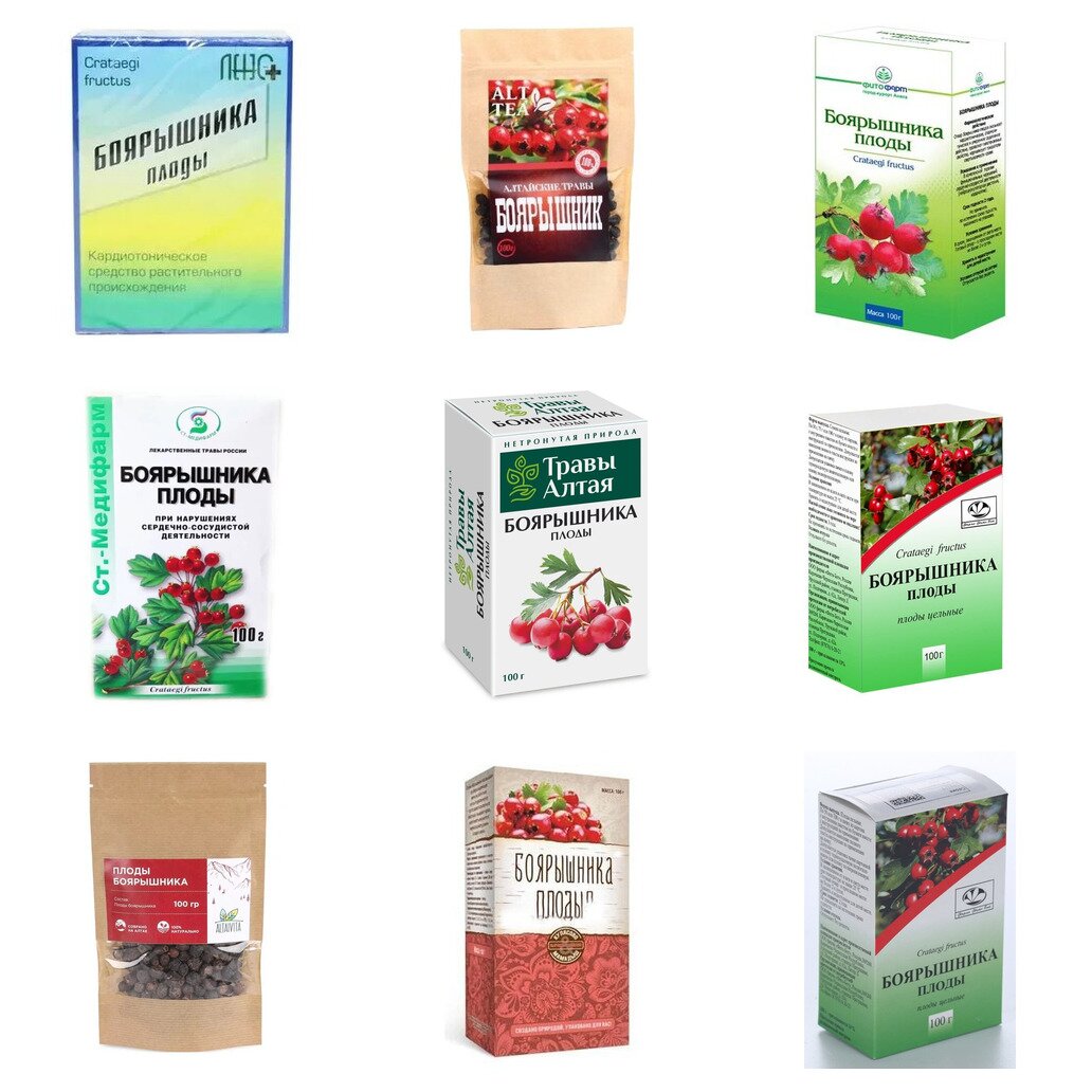 Боярышника плоды 100 г (любой производитель)