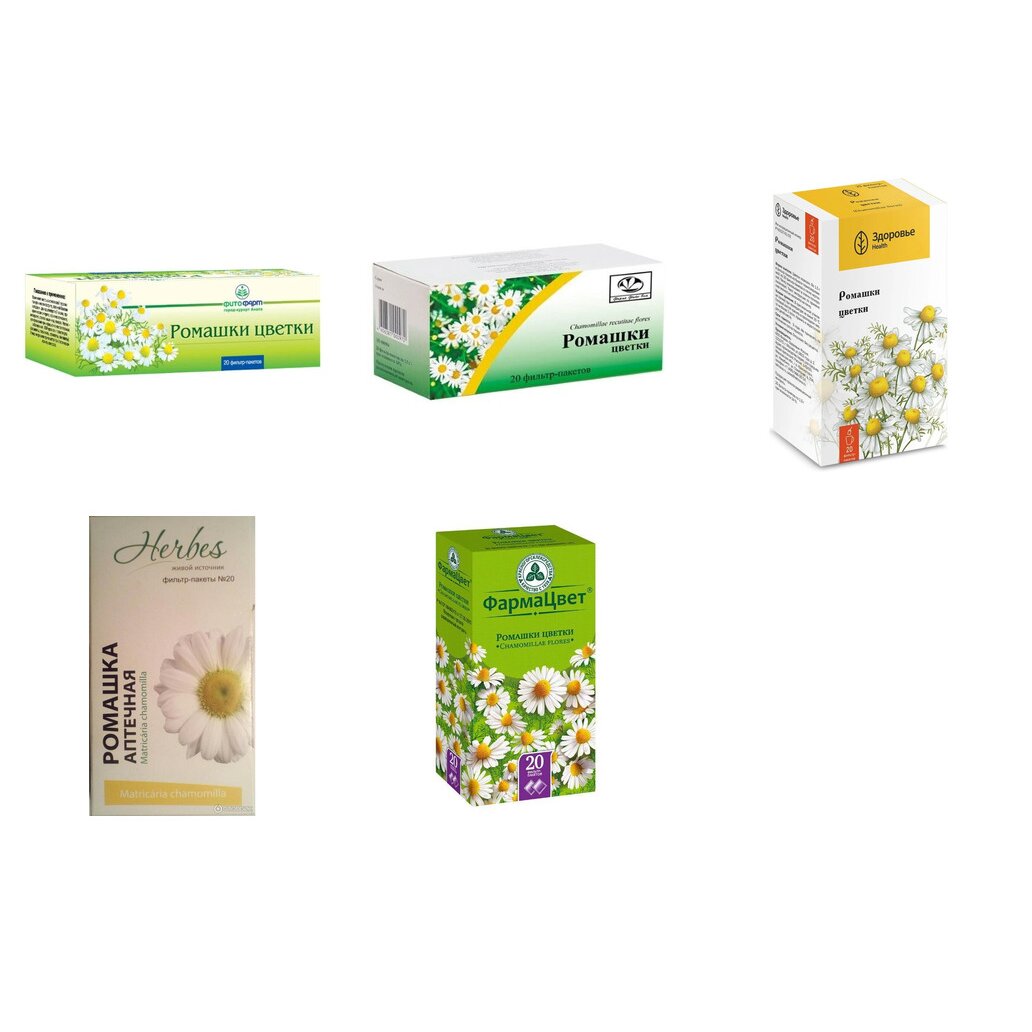 Ромашки цветки фильтр-пакеты 20 шт. (любой производитель)