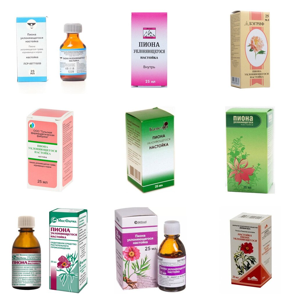 Пиона уклоняющегося настойка 25 мл (любой производитель)