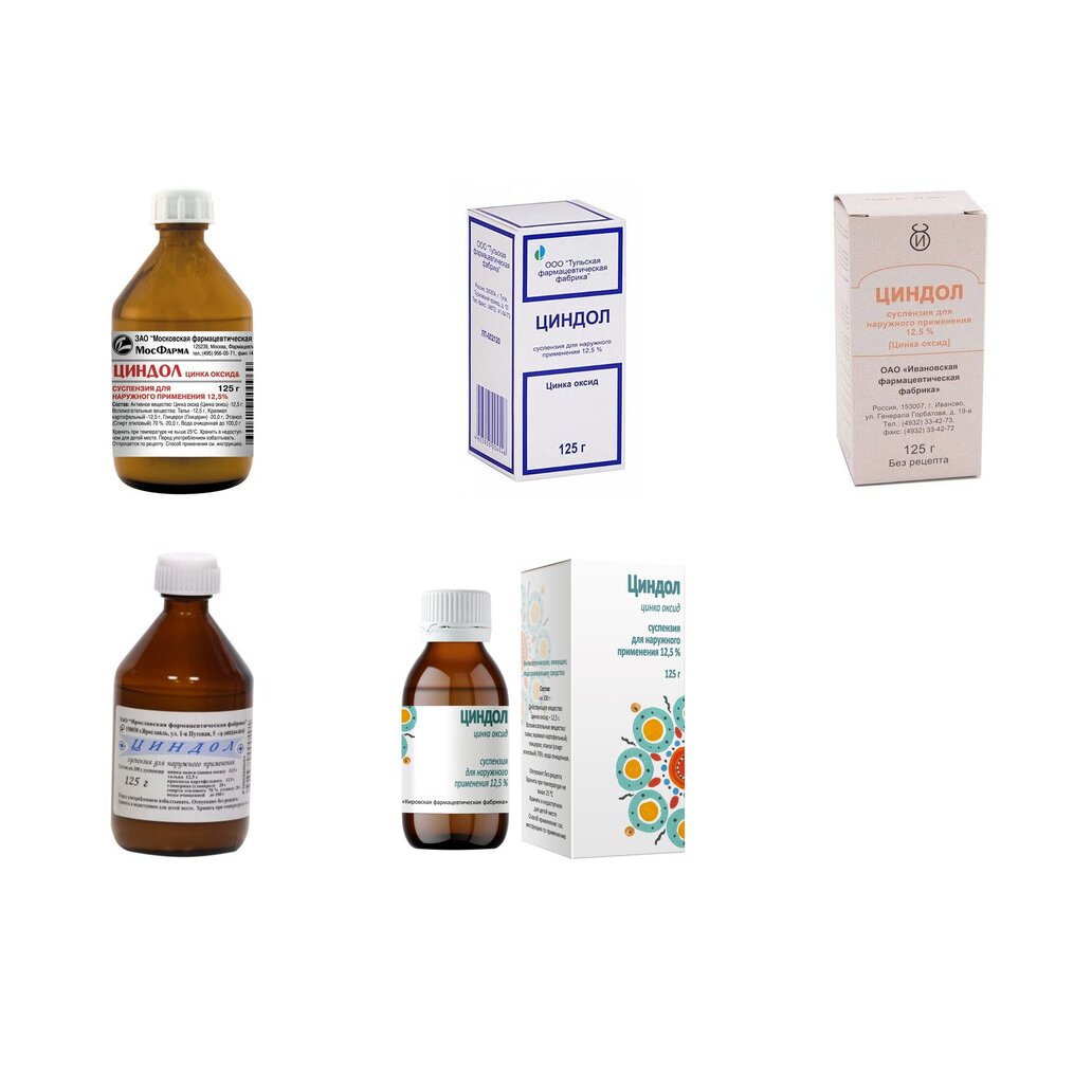 Циндол суспензия для наружного применения 125 г (любой производитель)