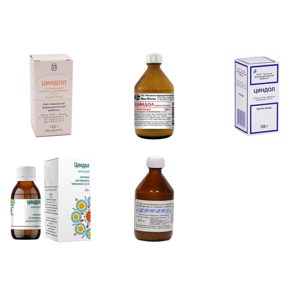 Циндол суспензия для наружного применения 125 г (любой производитель)