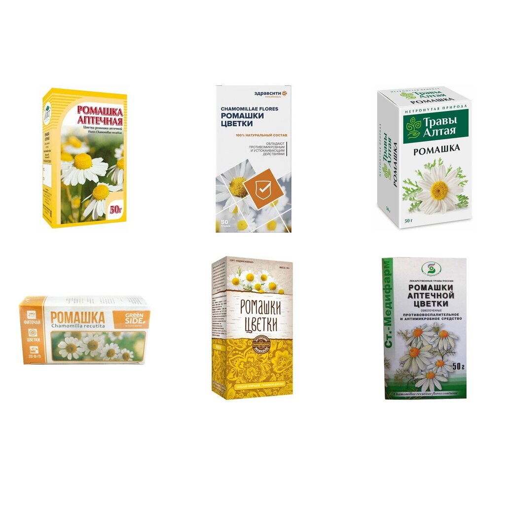 Ромашки цветки 50 г БАД (любой производитель)