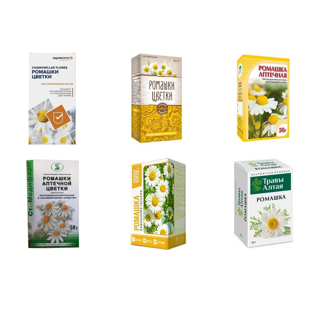 Ромашки цветки 50 г БАД (любой производитель)