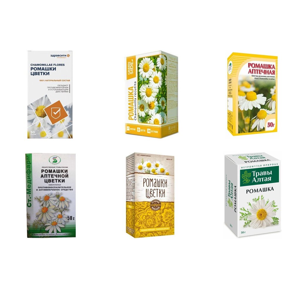 Ромашки цветки 50 г БАД (любой производитель)
