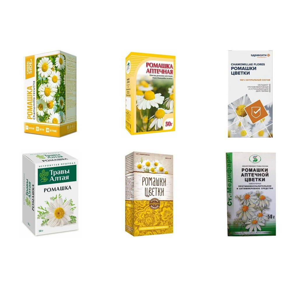 Ромашки цветки 50 г БАД (любой производитель)