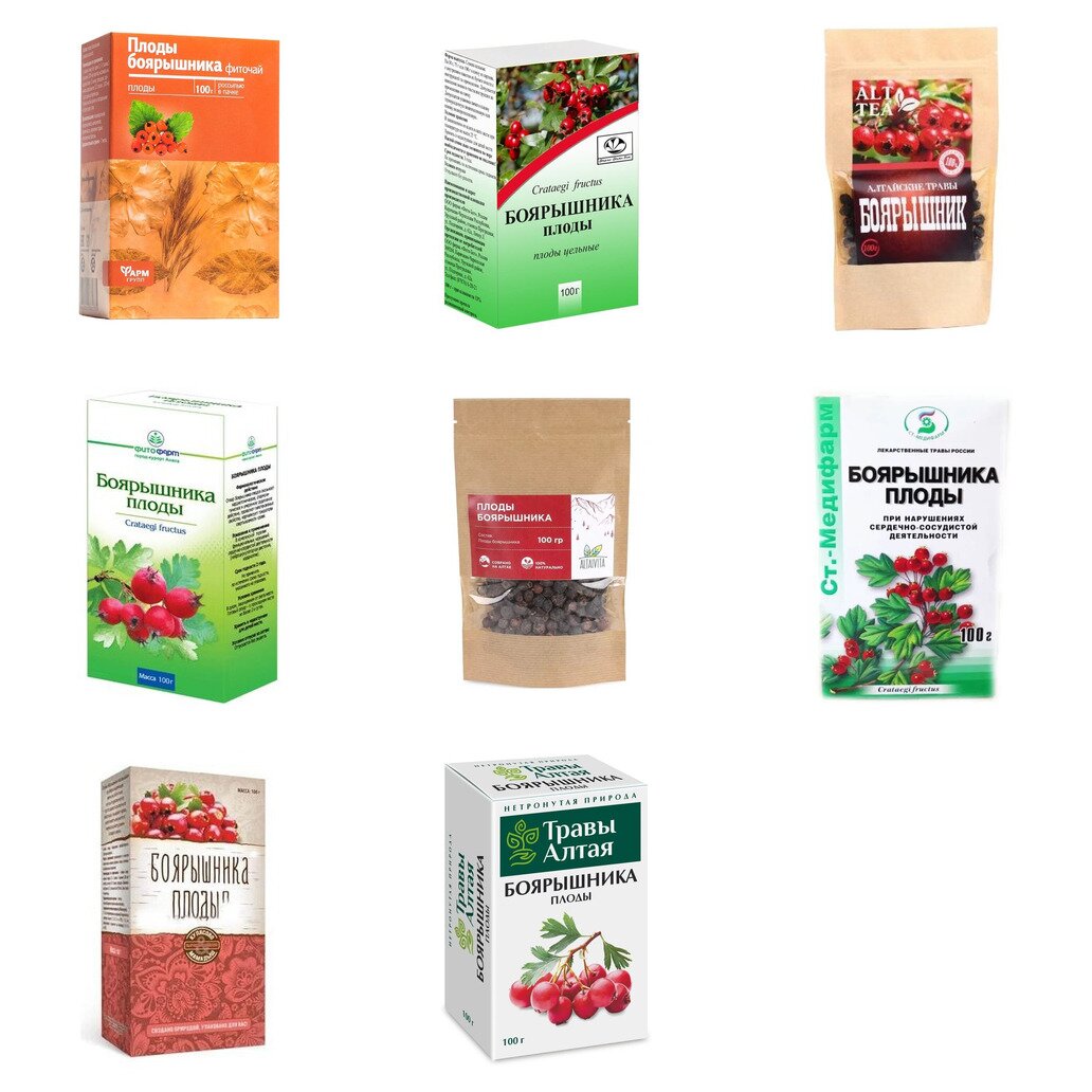 Боярышника плоды 100 г (любой производитель)