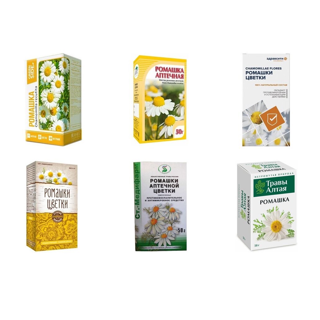 Ромашки цветки 50 г БАД (любой производитель)