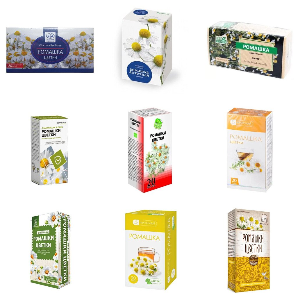 Ромашки цветки фильтр-пакеты 20 шт. БАД (любой производитель)