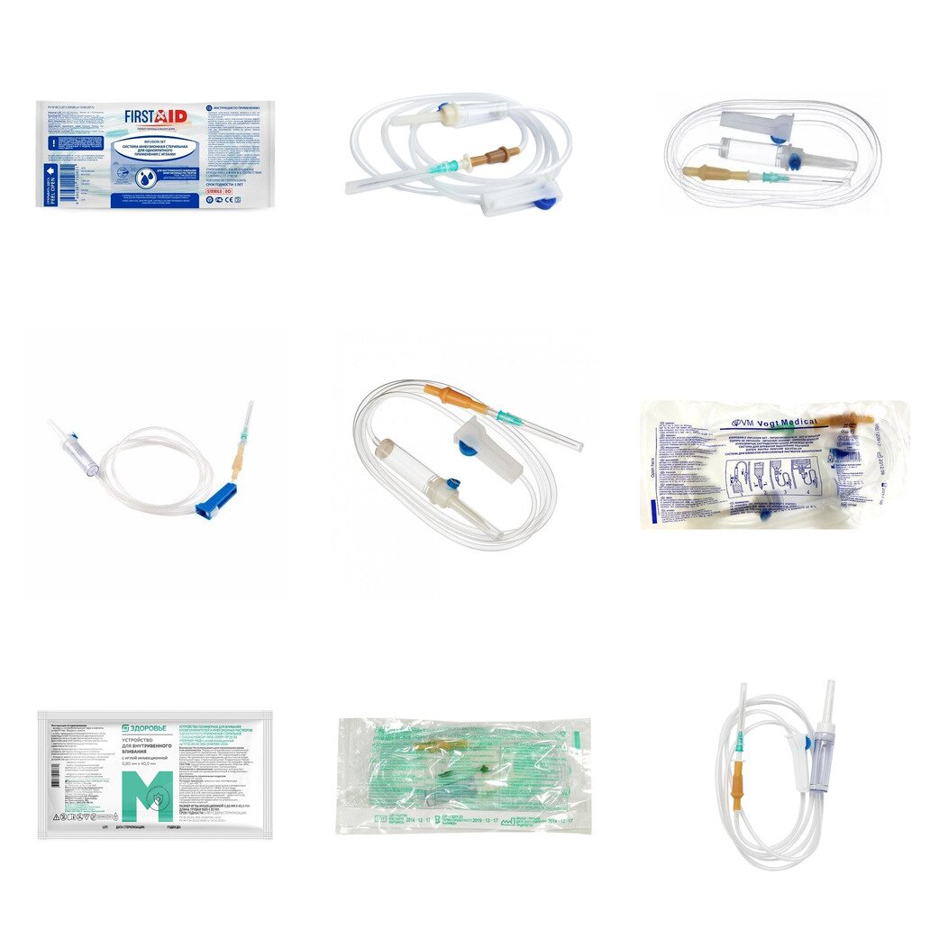 Система инфузионная с иглой 21G 0,8х40 мм и пластиковым шипом 1 шт. (любой производитель)