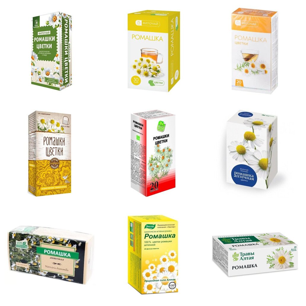 Ромашки цветки фильтр-пакеты 20 шт. БАД (любой производитель)