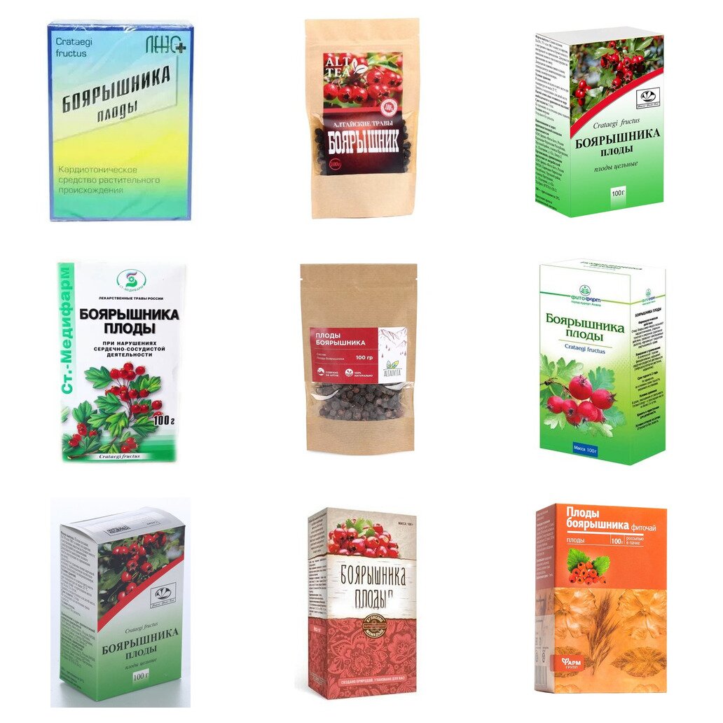 Боярышника плоды 100 г (любой производитель)