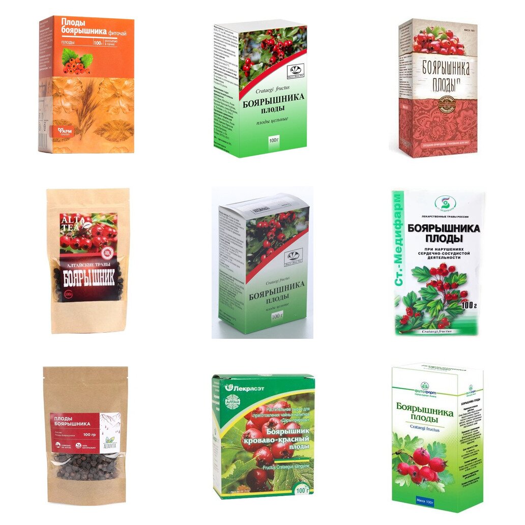 Боярышника плоды 100 г (любой производитель)