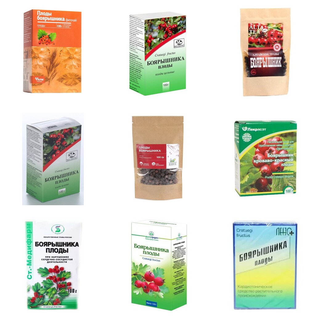 Боярышника плоды 100 г (любой производитель)
