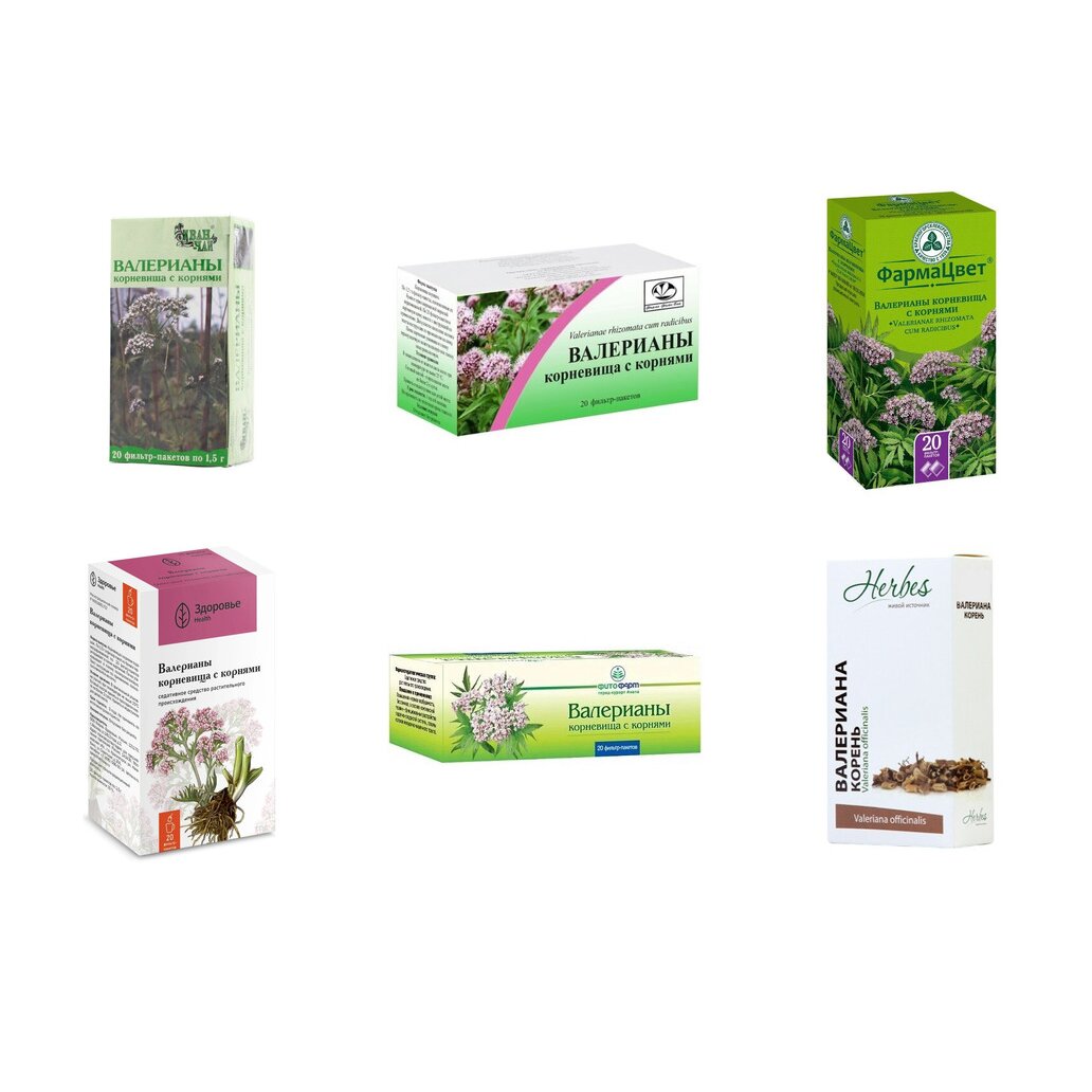 Валерианы корневища с корнями фильтр-пакеты 1,5 г 20 шт. (любой производитель)