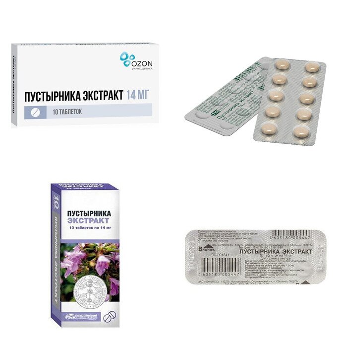 Пустырника экстракт таблетки 14 мг 10 шт. (любой производитель)