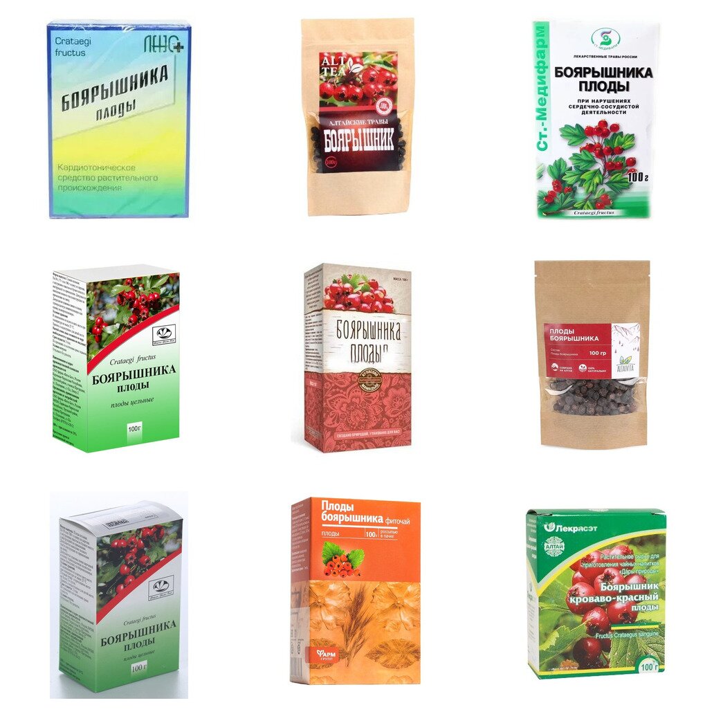 Боярышника плоды 100 г (любой производитель)