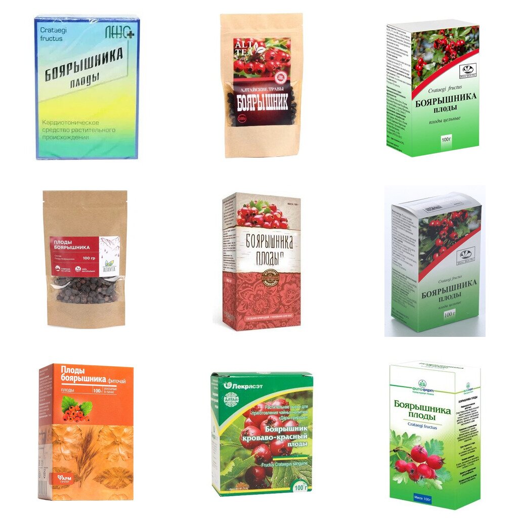 Боярышника плоды 100 г (любой производитель)
