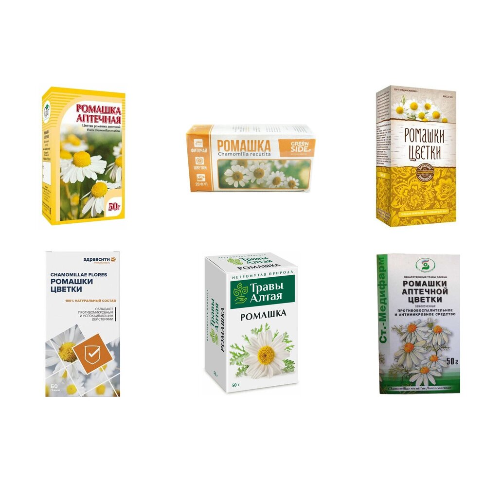 Ромашки цветки 50 г БАД (любой производитель)