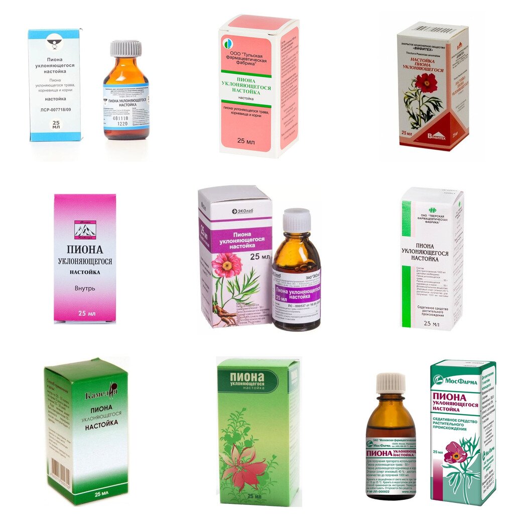 Пиона уклоняющегося настойка 25 мл (любой производитель)