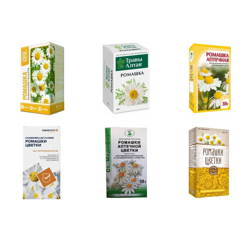 Ромашки цветки 50 г БАД (любой производитель)
