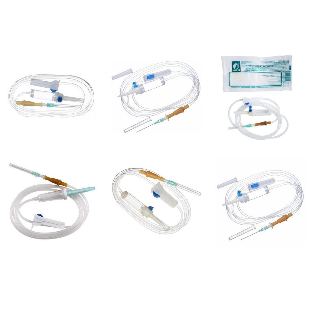 Система инфузионная с иглой 21G 0,8х38 мм и пластиковым шипом 1 шт. (любой производитель)