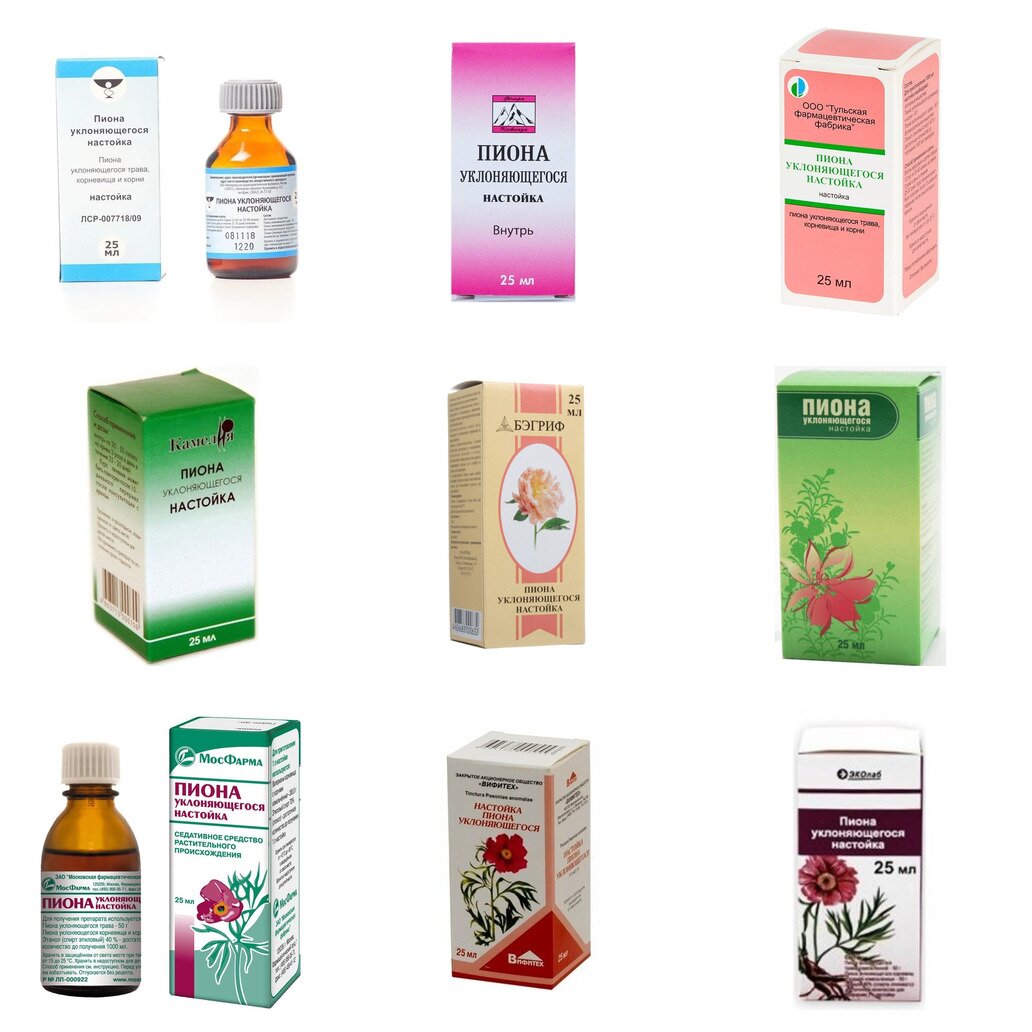 Пиона уклоняющегося настойка 25 мл (любой производитель)