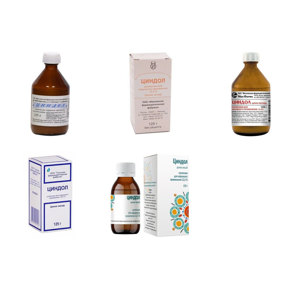 Циндол суспензия для наружного применения 125 г (любой производитель)