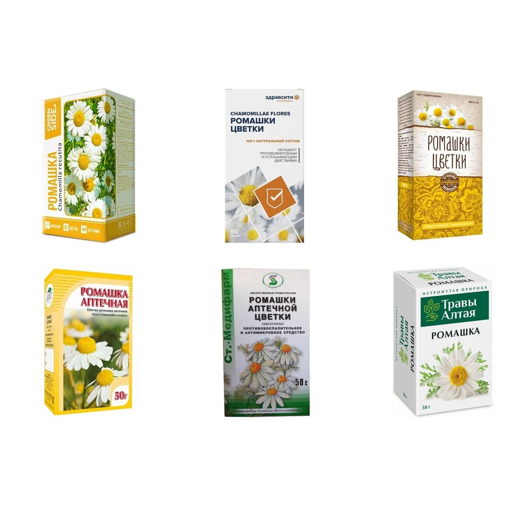 Ромашки цветки 50 г БАД (любой производитель)