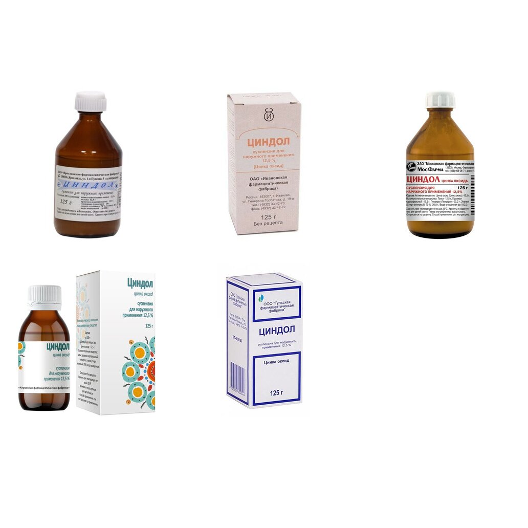 Циндол суспензия для наружного применения 125 г (любой производитель)