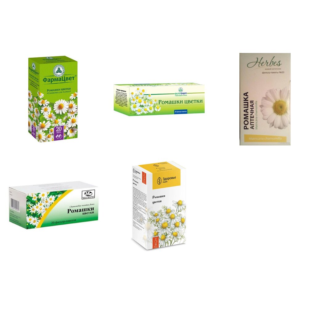 Ромашки цветки фильтр-пакеты 20 шт. (любой производитель)