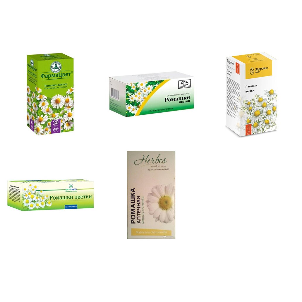 Ромашки цветки фильтр-пакеты 20 шт. (любой производитель)