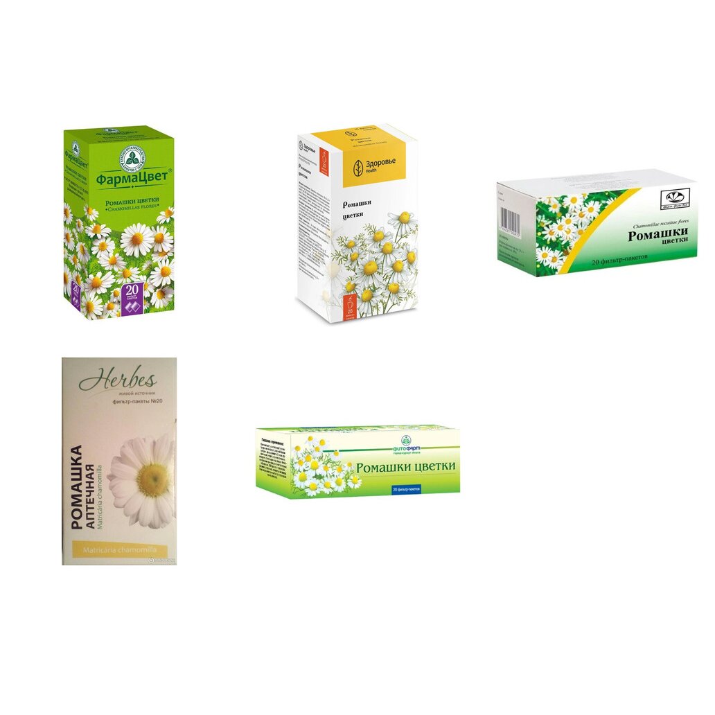 Ромашки цветки фильтр-пакеты 20 шт. (любой производитель)