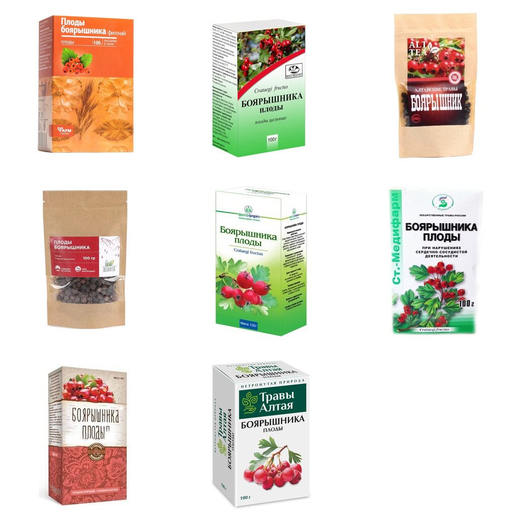Боярышника плоды 100 г (любой производитель)