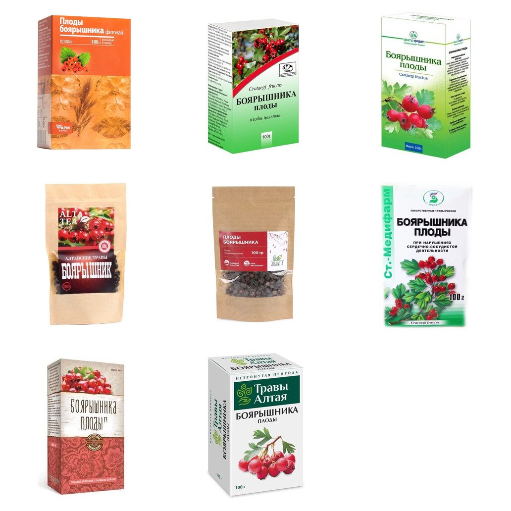 Боярышника плоды 100 г (любой производитель)