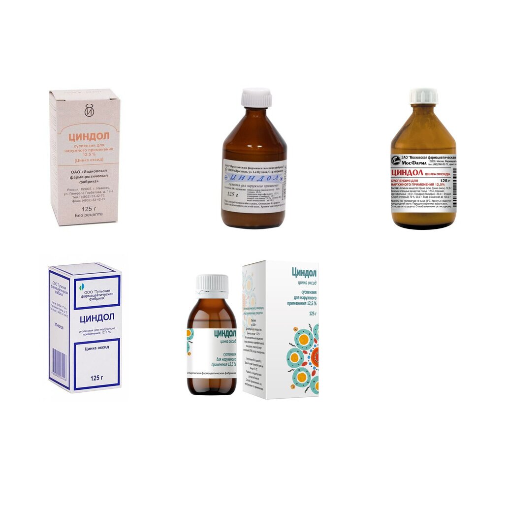Циндол суспензия для наружного применения 125 г (любой производитель)