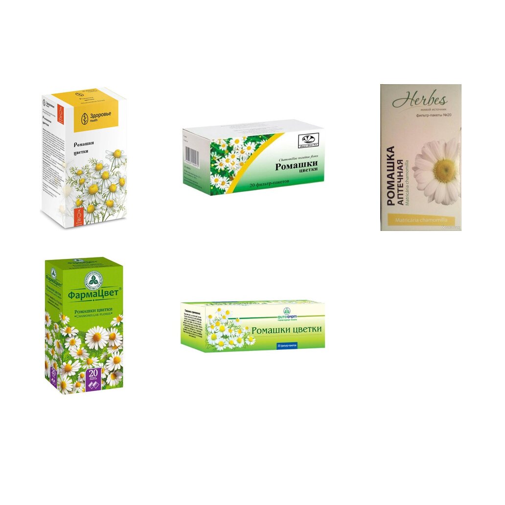 Ромашки цветки фильтр-пакеты 20 шт. (любой производитель)