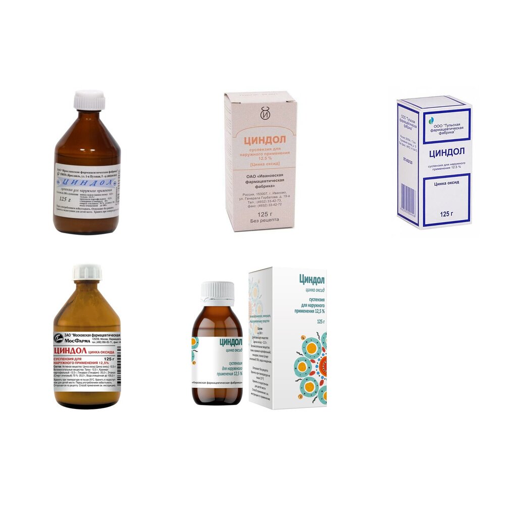 Циндол суспензия для наружного применения 125 г (любой производитель)