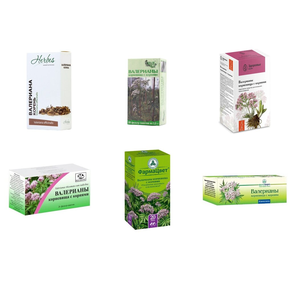 Валерианы корневища с корнями фильтр-пакеты 1,5 г 20 шт. (любой производитель)
